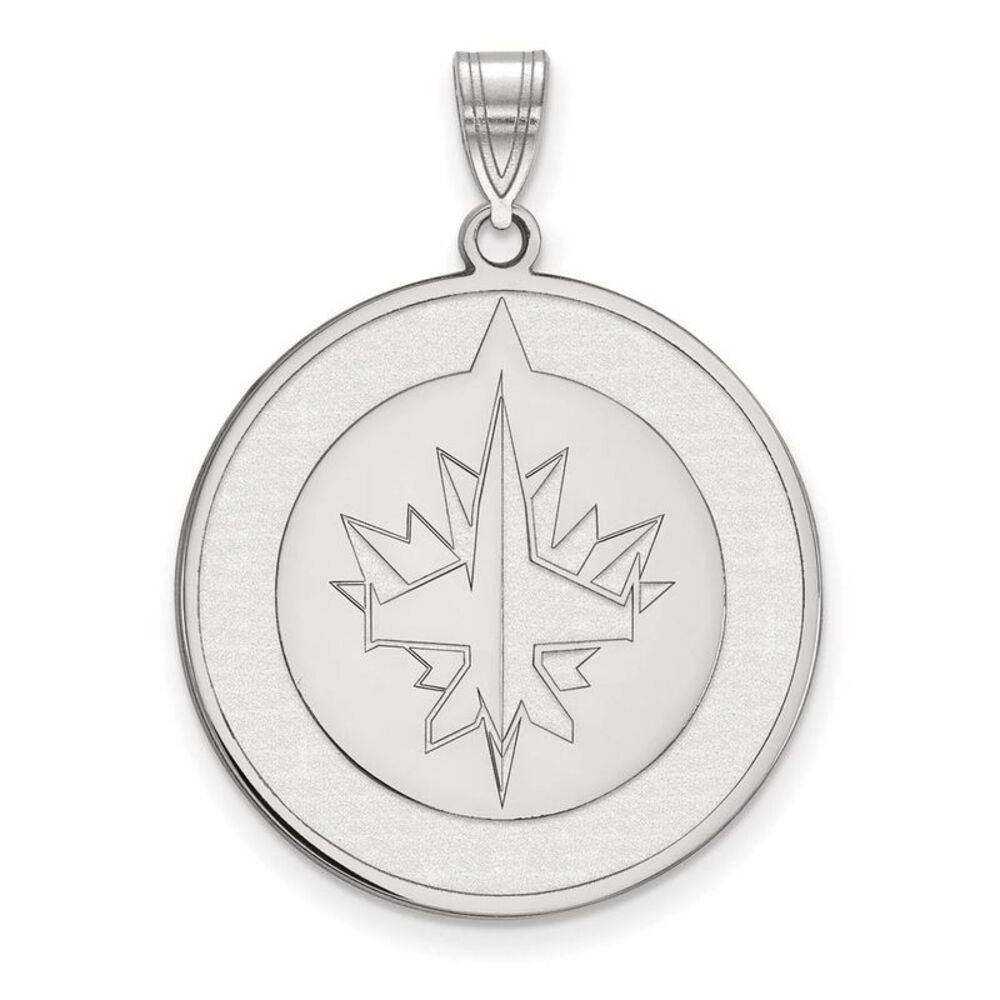 Sterling Silver NHL Winnipeg Jets XL Disc Pendant